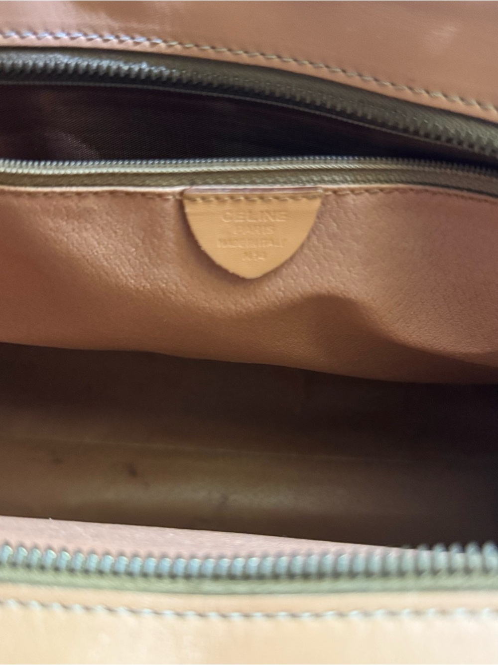 Authentic Celine Classic Brown Tan Leather-Trim tote - Picture 4 of 16